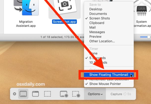 make mouse disappear for screenshot mac